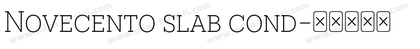 Novecento slab cond字体转换